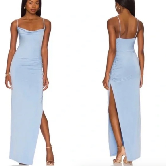 LOVERS + FRIENDS ODESSA GOWN PERIWINKLE LARGE - Picture 2 of 4